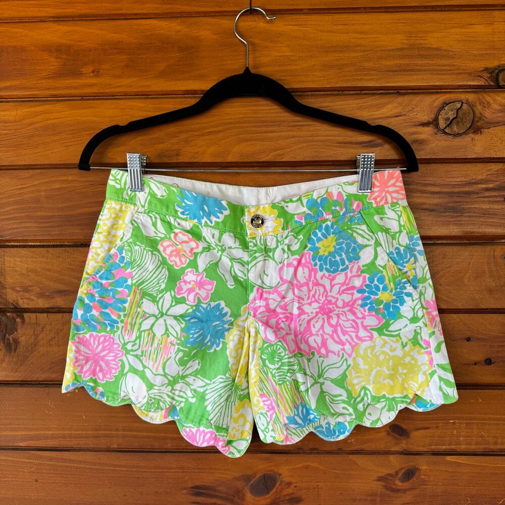 LILLY PULITZER | Hibiscus Stroll The Buttercup Shorts Cotton Size 0